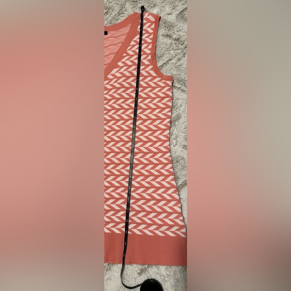 Alfani Coral Chevron Herringbone Pullover Knit Top - Picture 6 of 10